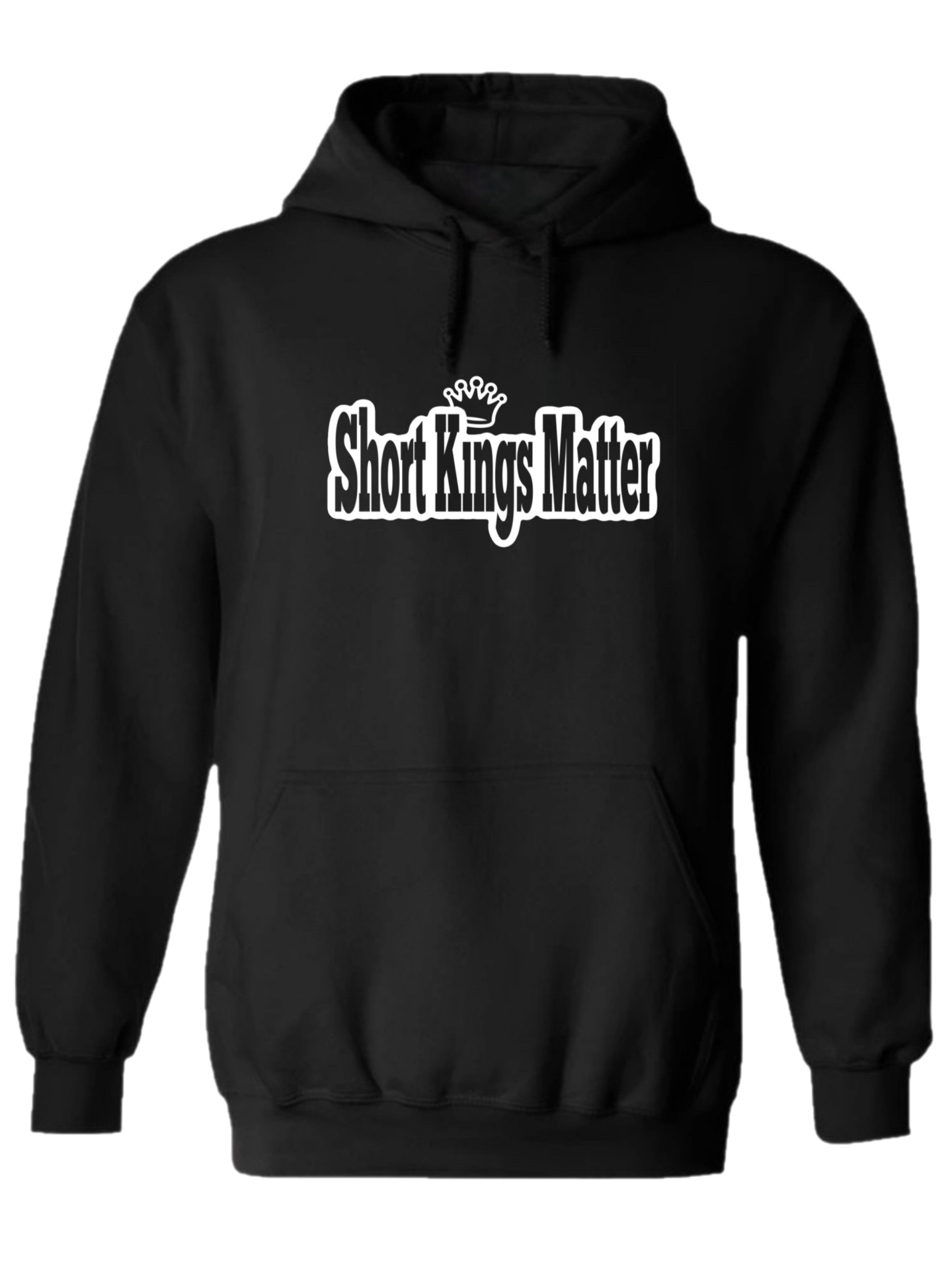 "Short Kings Matter" Israel Padilla hoodie with new crown design in black color