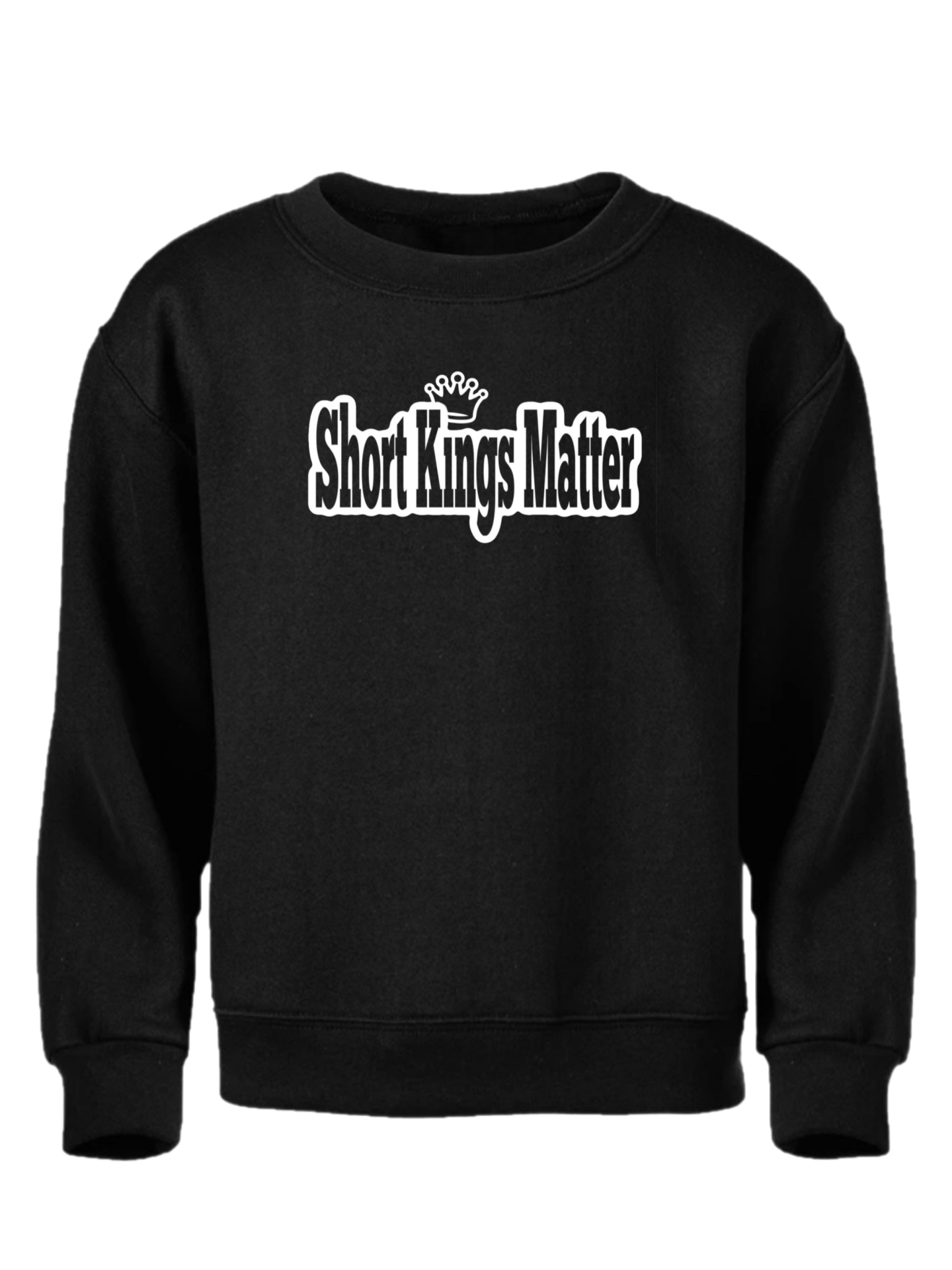 "Short Kings Matter" Israel Padilla sweatshirt with new crown design in black color