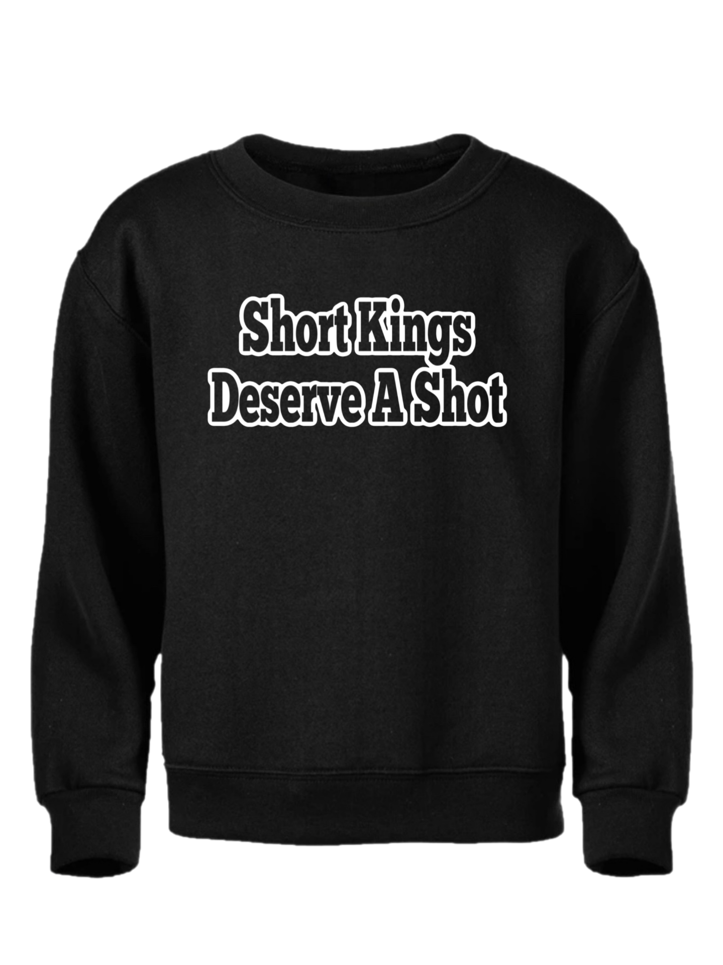 "Short kings deserve a shot" Israel Padilla sweatshirt in black color